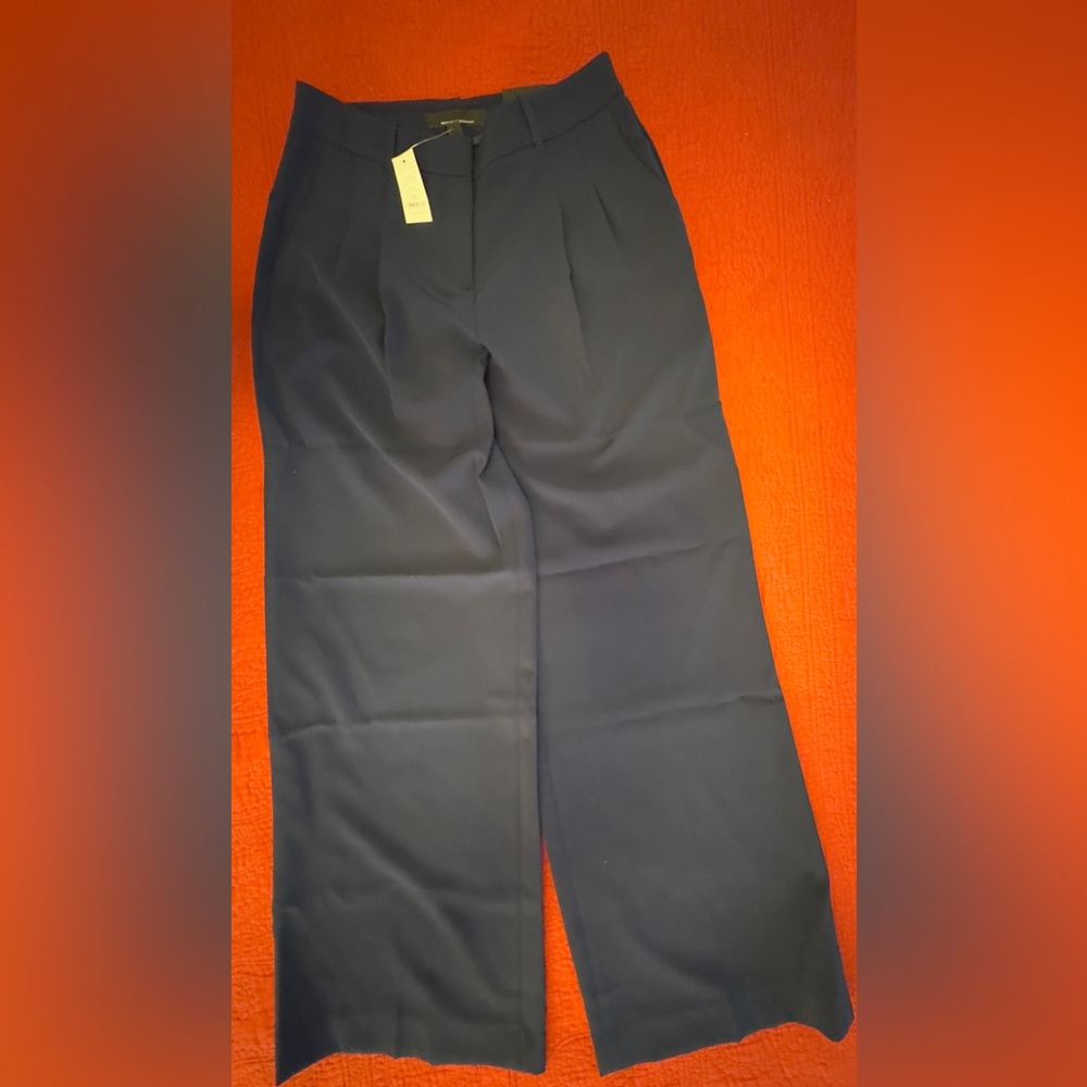 White House Black Market Navy Wide-Leg Trousers